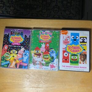Yo Gabba Gabba DVD Set Live Christmas Dancey Dance Bunch Nickelodeon Kids Y2K